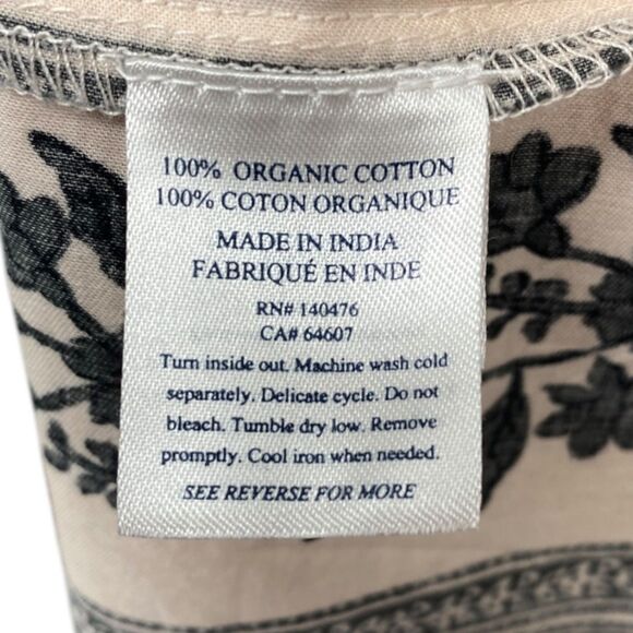 Faherty Phoebe Floral Block Print Maxi Dress Small Pockets Cream Black Blogger - Picture 5 of 9